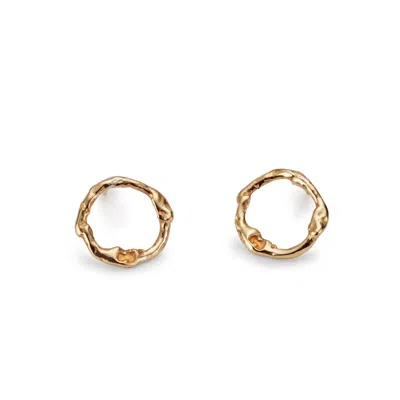 Lulu And Boo Jewellery Women's Solid Nine Carat Gold Halo Stud Earrings