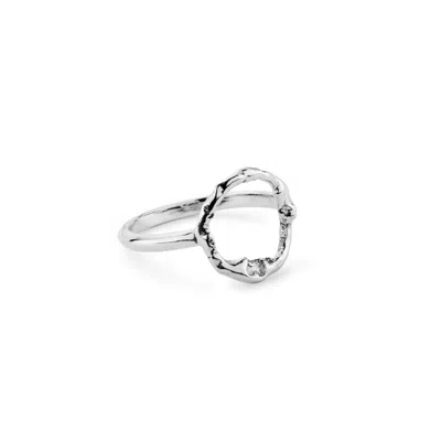Lulu And Boo Jewellery Women's Solid Sterling Silver Halo Ring