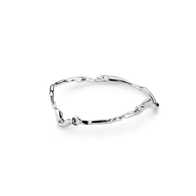 Lulu And Boo Jewellery Women's Solid Sterling Silver Wiggle Bangle