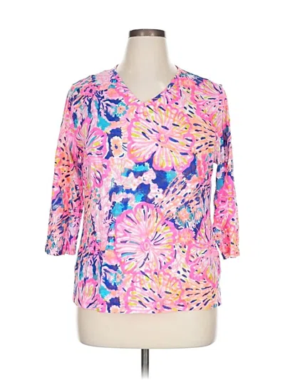 Pre-owned Lulu-b 3/4 Sleeve Blouse In Pink