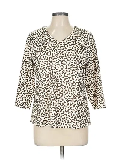 Pre-owned Lulu-b 3/4 Sleeve T-shirt In White