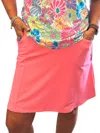 Lulu-b Beachtime 2 Pocket Skort In Clear Coral In Multi