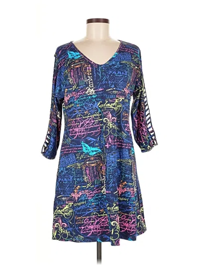 Pre-owned Lulu-b Casual Dress In Blue