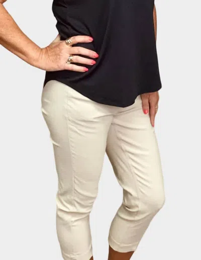 Lulu-b Contemporary Crop Pant In Stone In White