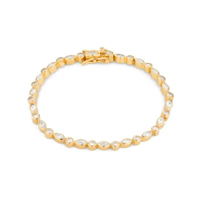 Lulu B London Women's Tennis Gold Bracelet