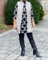 Lulu-b Long Silver Puffer Vest In Silver