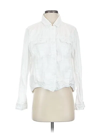 Pre-owned Lulu-b Long Sleeve Blouse In White
