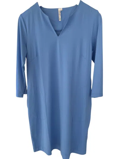 Lulu-b Notched Travel Dress In Bright Peri In Blue