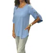 Lulu-b Open Shoulder Top In Clear Periwinkle In Blue