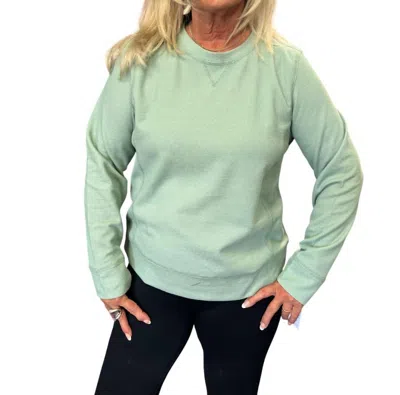 Lulu-b Scoop Neck Pullover In Sage