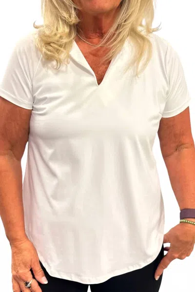 Lulu-b Short Sleeve Basic Tee In White