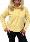 Lulu-b Soft Button Collar Sweatshirt In Chamois