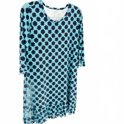 Lulu-b Women's Marina Geo Chainlink Tunic Blouse In Geometric In Multi