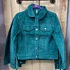 Lulu-b Women's Suede Jacket In Jade In Blue