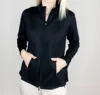 Lulu-b Zip Full Sleeve Length Jacket In Black In Black