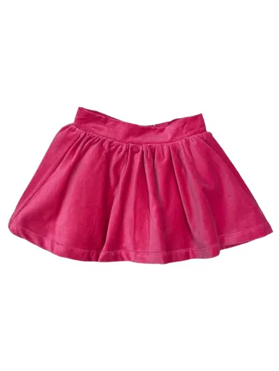 Lulu Bebe Kids' Girl's Sofie Skirt In Pink Velvet In Multi