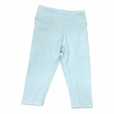 Lulu Bebe Kid's Active Leggings In Mint In Blue