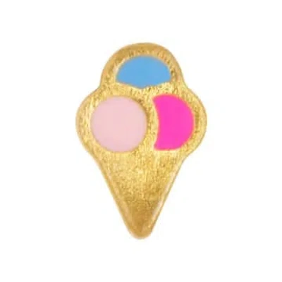 Lulu Copenhagen Lulu1264 Ice Cone Ear Stud In Gold Plated