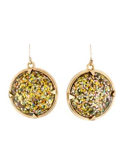 Pre-owned Lulu Frost Audrey Glitter Dome Drop Earrings In Multi