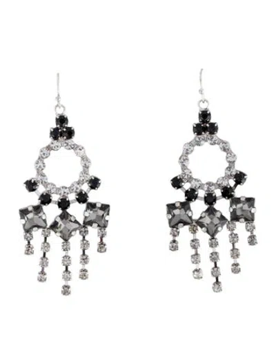 Pre-owned Lulu Frost Crystal Chandelier Earrings In Multi