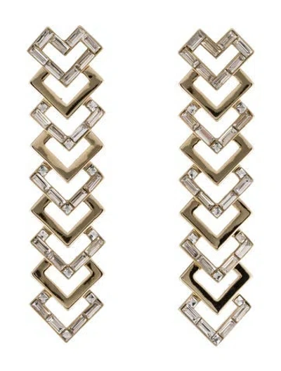 Pre-owned Lulu Frost Crystal Drop Earrings In Multi