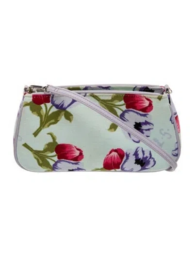 Pre-owned Lulu Guinness Canvas Top Handle Bag In Blue