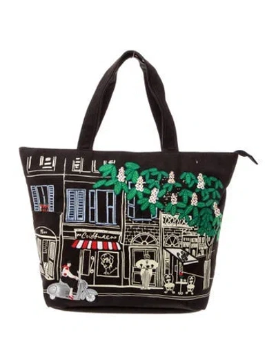 Pre-owned Lulu Guinness Canvas Tote In Multi