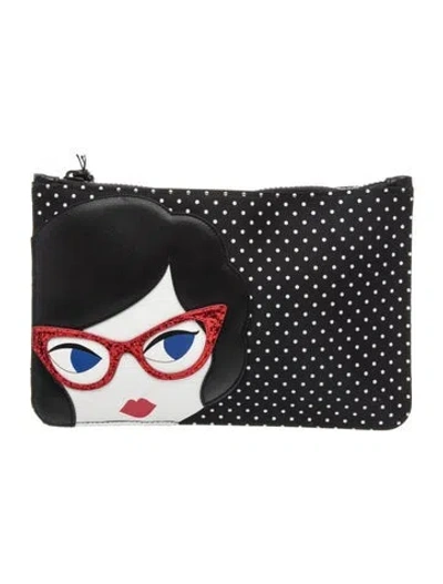 Pre-owned Lulu Guinness Clutch In Black