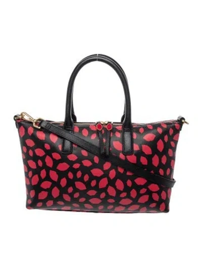 Pre-owned Lulu Guinness Leather Top Handle Bag In Multicolor
