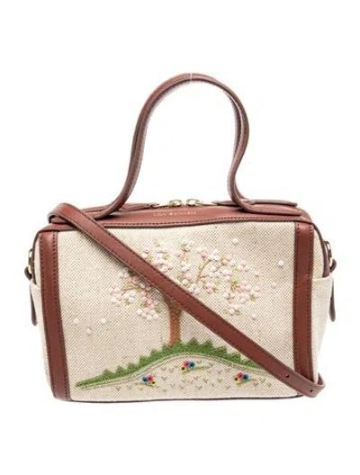Pre-owned Lulu Guinness Leather Top Handle Bag In Neutral