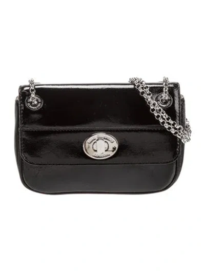 Pre-owned Lulu Guinness Patent Leather Shoulder Bag In Black