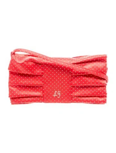 Pre-owned Lulu Guinness Satin Clutch In Red