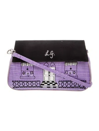 Pre-owned Lulu Guinness Shoulder Bag In Purple
