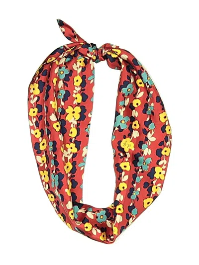 Pre-owned Lulu Guinness Silk Scarf In Red
