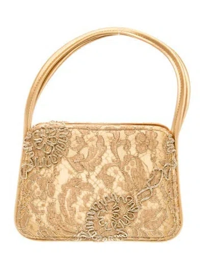 Pre-owned Lulu Guinness Top Handle Bag In Neutrals