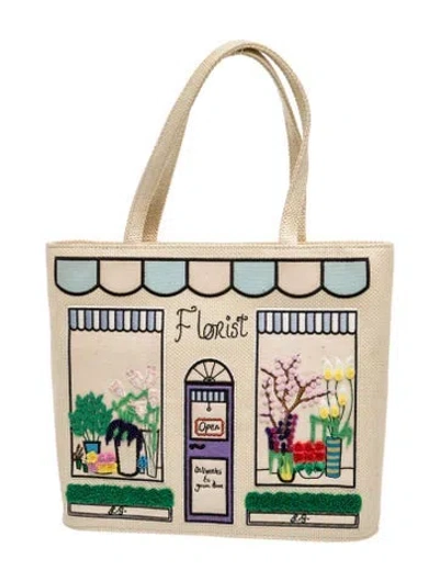Pre-owned Lulu Guinness Tote In Neutrals
