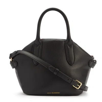 Lulu Guinness Women's Black Leather Simone Handheld Bag