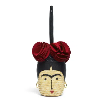 Lulu Guinness Women's Straw Frida Basket Bag In Multi