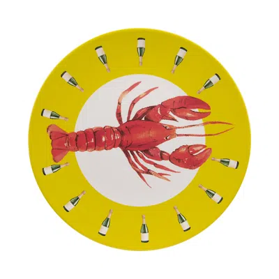 Lulu Powers Coupe Dinner Plate In Red