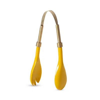 Lulu Powers Resin Server Tongs In Yellow