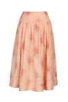 Lulu Zagame Women's Pink / Purple Banded Maxi Skirt In Coral Kiss Diamond In Pink/purple