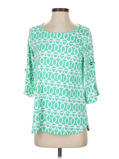 Pre-owned Lulu-b 3/4 Sleeve Blouse In Blue