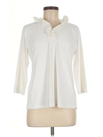 Pre-owned Lulu-b 3/4 Sleeve Blouse In Ivory