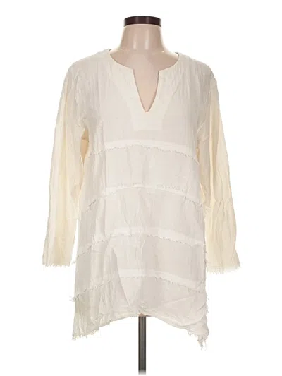 Pre-owned Lulu-b 3/4 Sleeve Blouse In Ivory