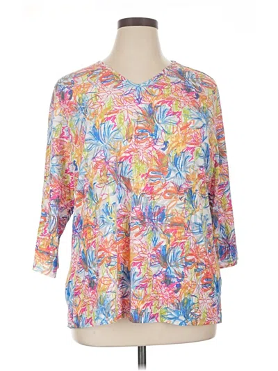 Pre-owned Lulu-b 3/4 Sleeve Blouse In Pink