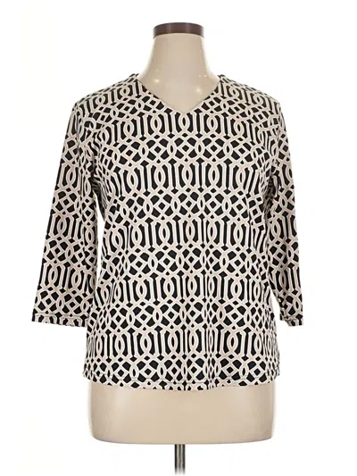 Pre-owned Lulu-b 3/4 Sleeve Blouse In White