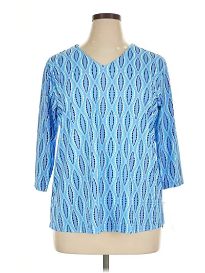 Pre-owned Lulu-b 3/4 Sleeve T-shirt In Blue