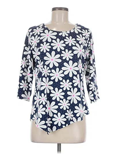 Pre-owned Lulu-b 3/4 Sleeve T-shirt In Blue