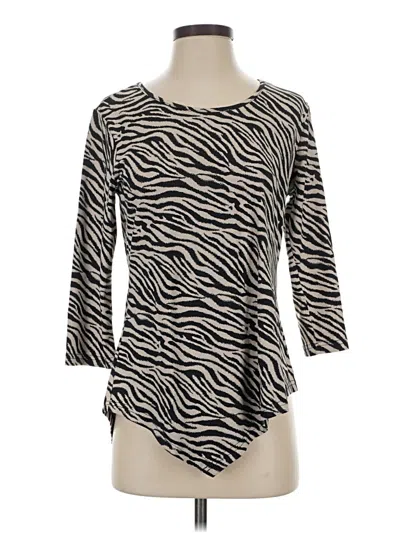 Pre-owned Lulu-b 3/4 Sleeve T-shirt In Ivory