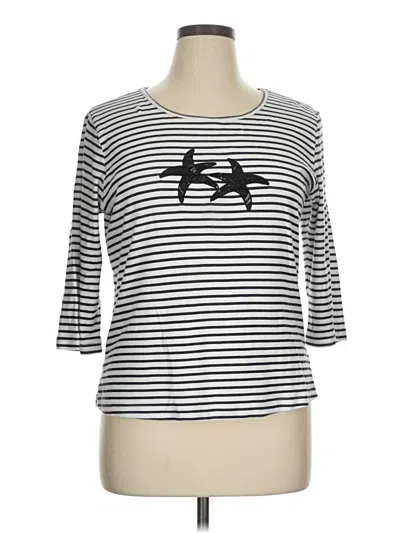 Pre-owned Lulu-b 3/4 Sleeve T-shirt In Silver